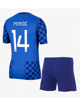 Billige Kroatia Ivan Perisic #14 Bortedraktsett Barn VM 2026 Kortermet (+ Korte bukser)